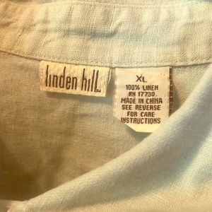 Sea green 100% linen button up layering shirt.